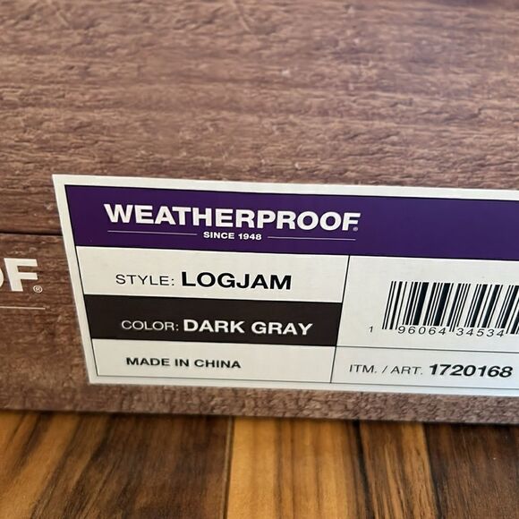 NEW Weatherproof Mens Dark Gray Logjam Boots - Picture 5 of 9